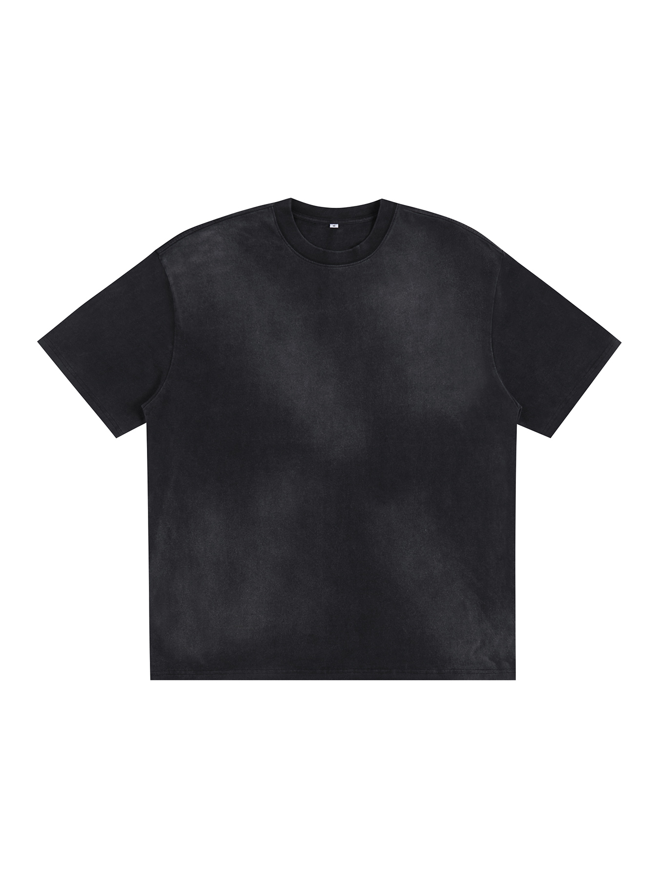 ★DRAW FIT★ Sans Serif Embroidered T-Shirt [BLACK] Sunfade T-Shirt – Vintage Streetwear | Tapstitch