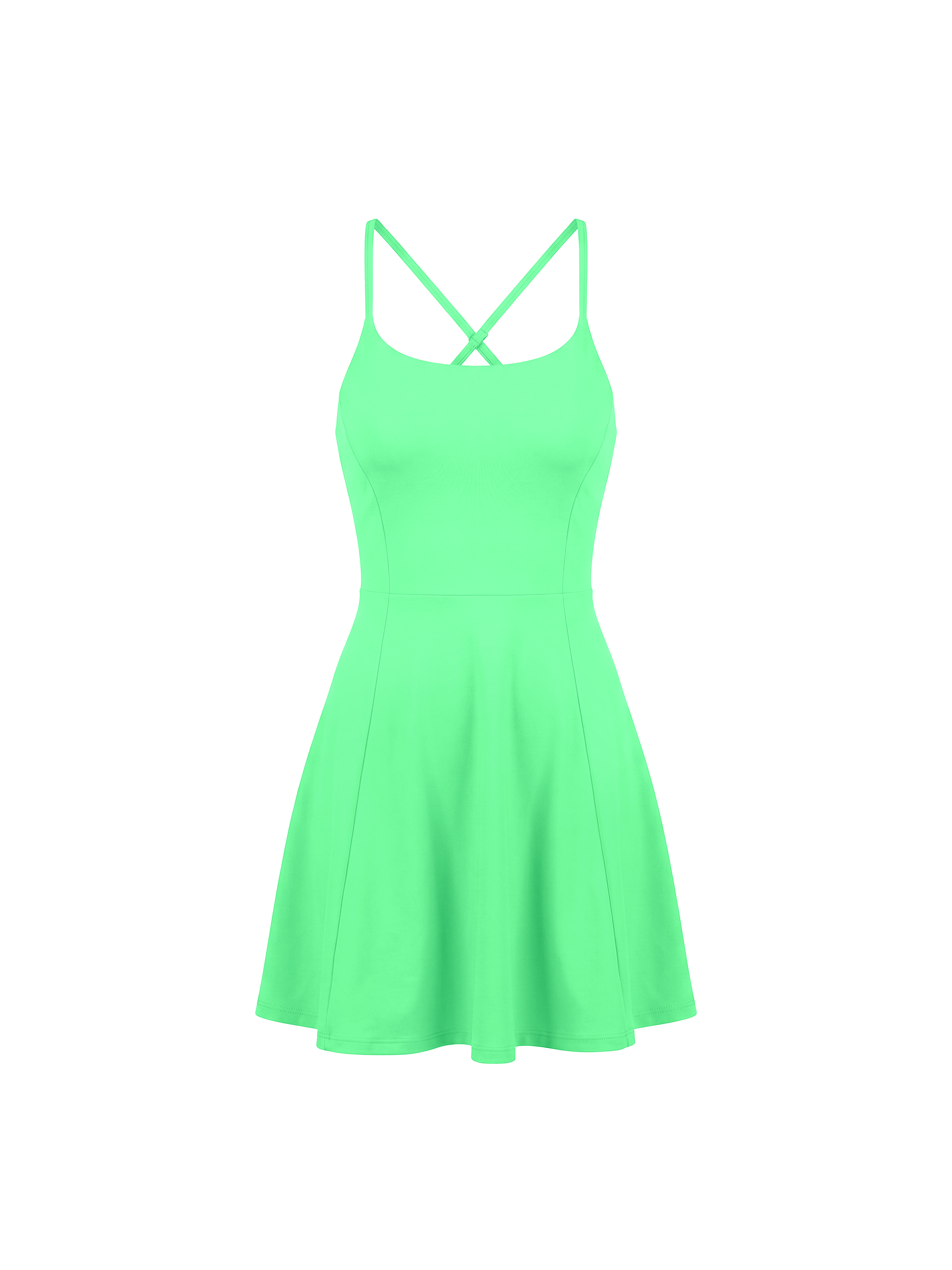 neon green skater dress Shimmer Skater Dress - Green main image 1